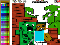 Minecraft Coloring Game Play Online At Y8 Com